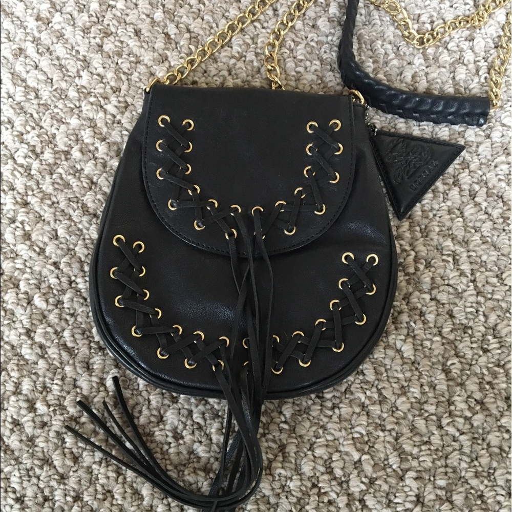 Black Fringe Crossbody Bag